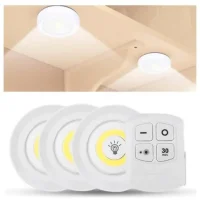 Kit 3 Lâmpadas Led Sem Fio com Controle Remoto