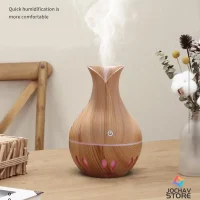 Umidificador Vaso Aromatizador Ultrassônico Madeira